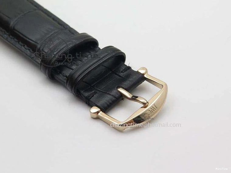 MIROTIME 0125 Portofino Chrono RG Black Dial on Black Leather Strap A HighPerformance 7389